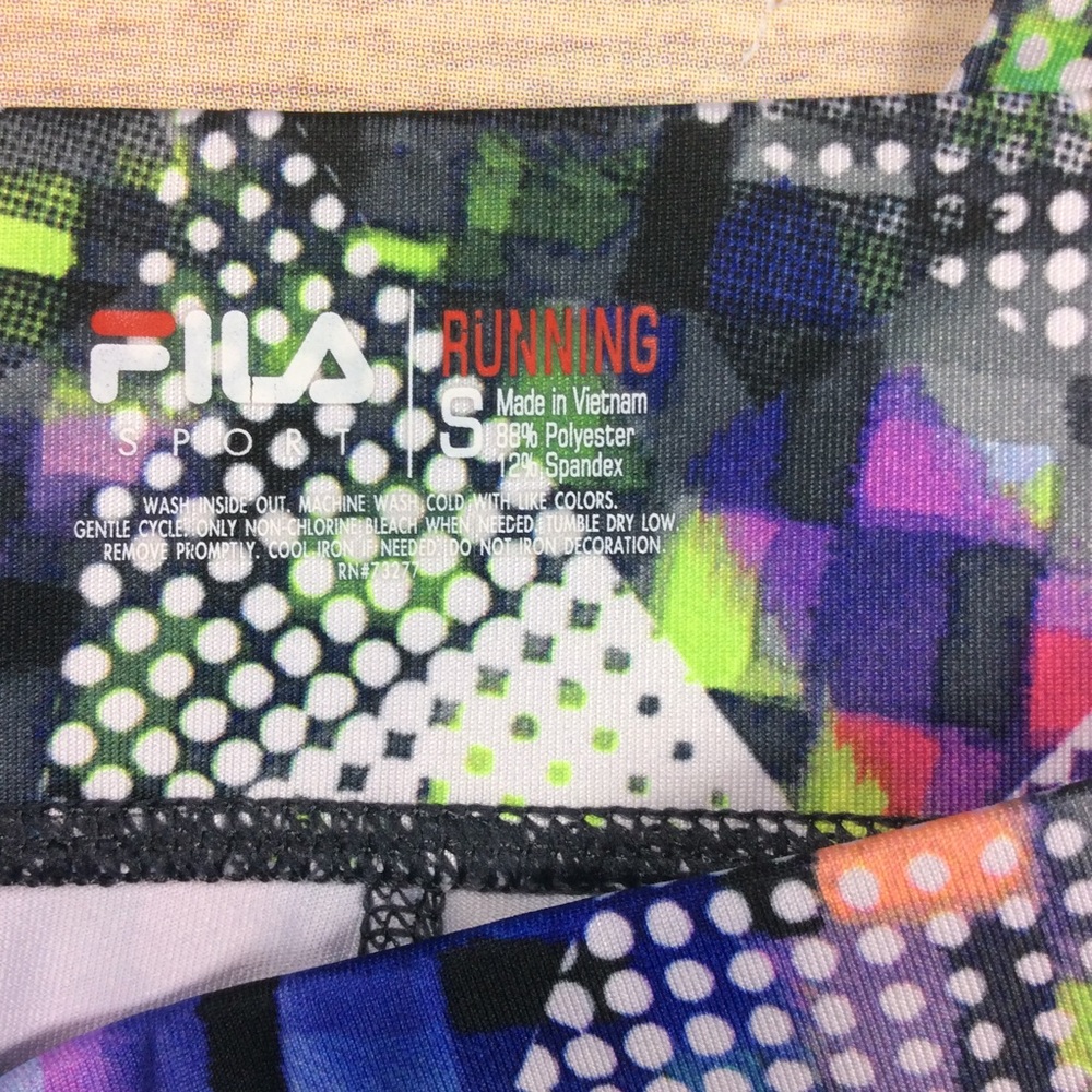 Fila Sport Running MultiColor Geometric Leggings - Picture 8 of 8